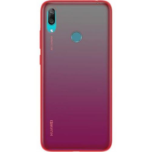 Colorblock - Coque de protection pour téléphone portable - polyuréthanne thermoplastique (TPU) - noir, rouge (pack de 2) - pour Huawei Y7 2019