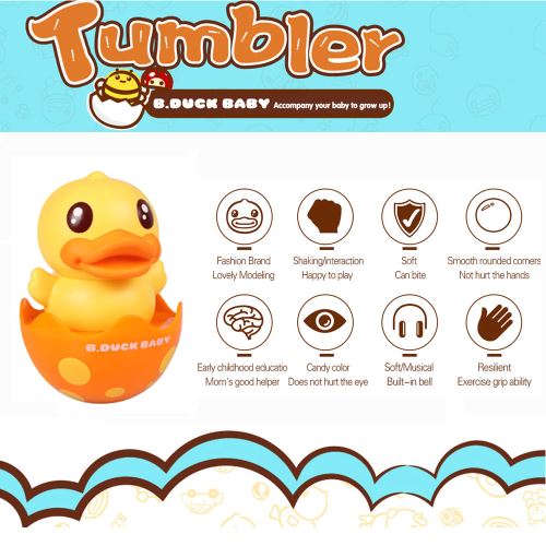 Petit canard jaune bébé Jouets d'apprentissage Fun Enlighten swing Tumbler Baby Toy