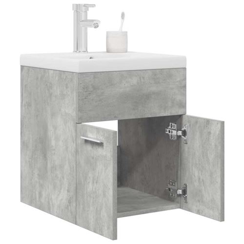 Armoire lavabo de salle de bain avec bassin intégré et robinet