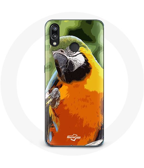 Coque pour Huawei P20 Lite Aras Perroquet Orange vert Maniacase