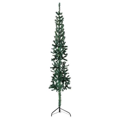 Non Communiqué Vert Vidaxl Demi Sapin De Noël Artificiel Mince Avec Support Arbre De Noël Décoration De Vacances Ornement De Fête Salon Intérieur 240 Cm