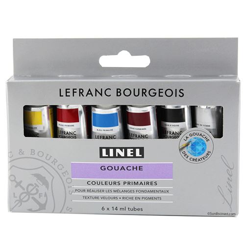 Set Gouache Couleurs Primaires Linel 6 X 14Ml - L&B