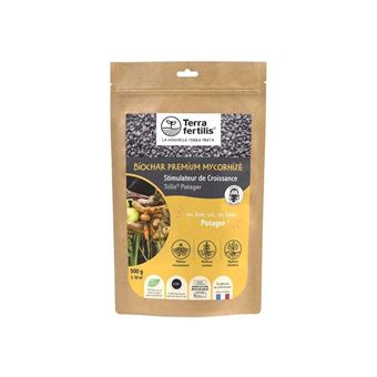 Fertilisant Potager à Base De Biochar Mycorhizé - 500 G, Augmente La Production