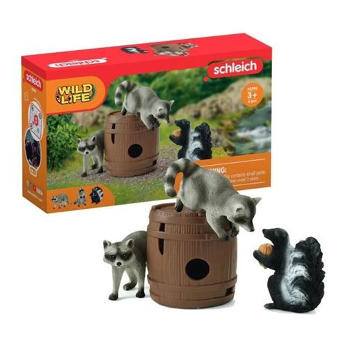 Coffret Jeux Rigolos Avec La Noix, Figurines Animaux Sauvages, Schleich 42596 Wild Life, Pour Enfant Des 3 Ans