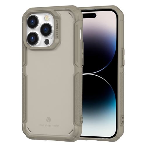 Coque en TPU magnétique avec cadre pour caméra pour votre iPhone 14 Pro Max - kaki