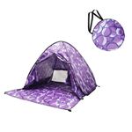Tente De Plage/ Abri de Plage Qumox Instantanée Anti UV Pop-up Portable Automatique violet pour 1 à 3 Personnes avec rideau 165 x 150 x 100 cm