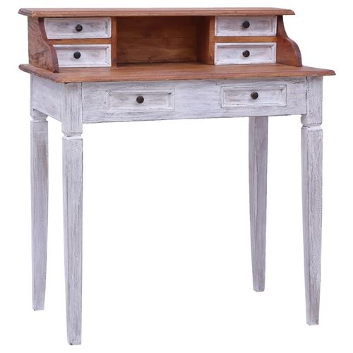 Non Communiqué Bois Vidaxl Bureau Avec Tiroirs 90X50x101 Cm De Récupération Solide