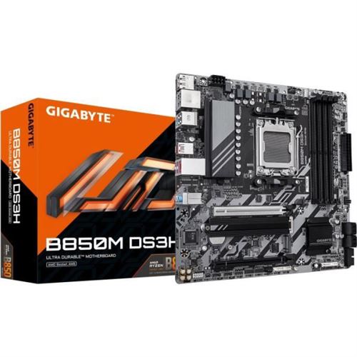 Gigabyte B850m Ds3h - Carte-Mère - Micro Atx - Socket Am5 - Amd B850 Chipset - Usb-C 3.2 Gen 1, Usb 3.2 Gen 2, Usb 3.2 Gen 1 - 2.5 Gigabit Lan - Carte - Image 4