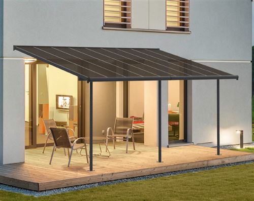 Pergola 16.7m² gris anthracite Palram 705601