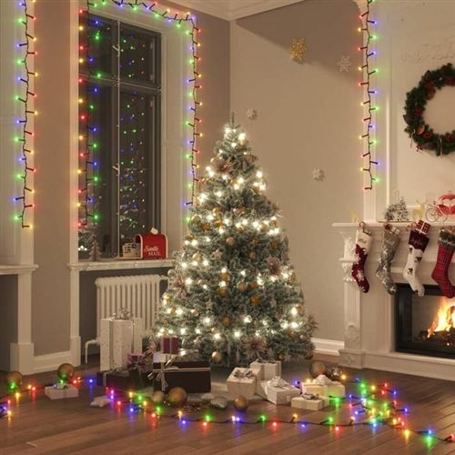 Non Communiqué Multicolore Et Vert Foncé Vidaxl Guirlande À Led Compacte Avec 400 Led Décoration De Noël Ornement De Vacances Décoration De Fête Intérieur Multicolores 13 M Pvc - Image 1