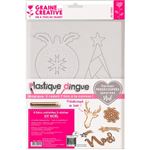 Kit Graine Créative plastique dingue 8 deco Noël pailletes avec decoupes