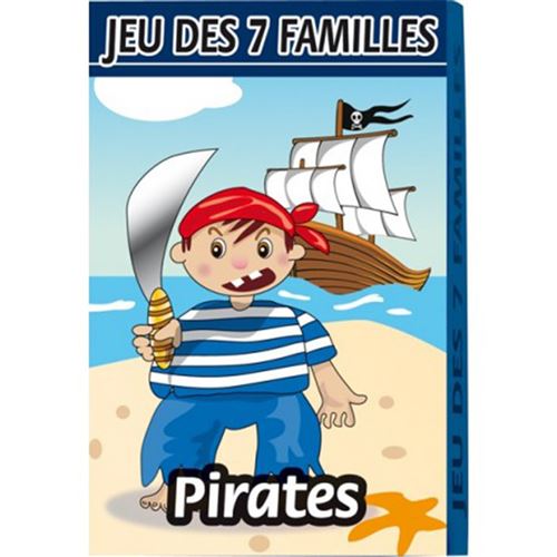 Jeu de cartes de 7 familles thème Pirates cofalu