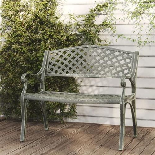 Non Communiqué Vert Vidaxl Banc De Jardin 102 Cm Aluminium Coulé 317745