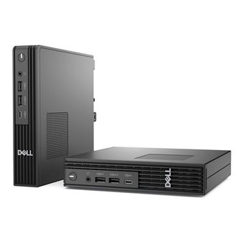 Dell Pro Micro Plus QBM1250 - Micro Core Ultra 5 235 / jusqu'à 5 GHz - RAM 16 Go - SSD 512 Go - NVMe, TLC - Intel Graphics - Gigabit Ethernet, Bluetooth, IEEE 802.11ax (Wi-Fi 6E) - Win 11 Pro - moniteur : aucun - clavier : Allemand - noir - BTS - avec 3