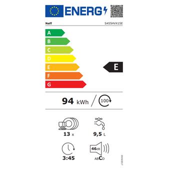 lave-vaisselle 60cm 13 couverts 46db tout intégrable - s455hvx15e