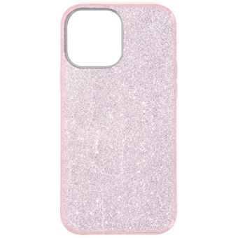 Coque pour iPhone 13 Paillette Amovible Silicone Semi-rigide rose - 1