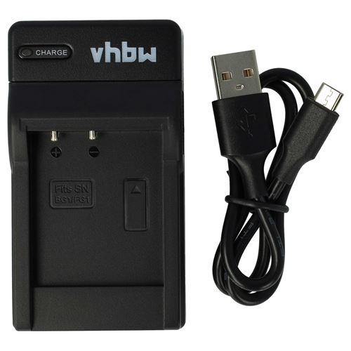 vhbw Chargeur de batterie USB compatible avec Sony NP-BG1, NP-FG1 socle de chargement pour caméra