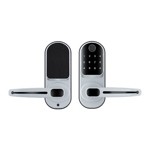 ZURSANA Serrure Intelligente 5-en-1 pour Porte Intérieure - Empreinte/Code/App-Argenté