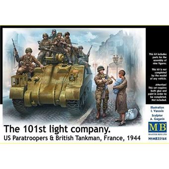 101th Light Company.us Paratroopers And British Tankmen- 1:35e - Master Box Ltd. - 1
