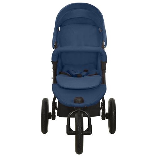 vidaXL Poussette pour bébé Bleu marine Acier
