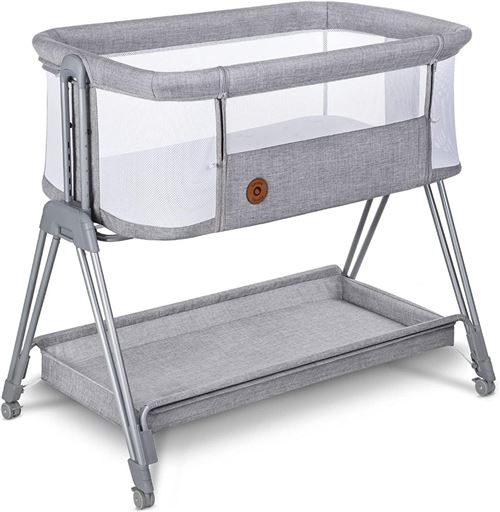 Lit Bébé Lionelo Luna Gris Concrete