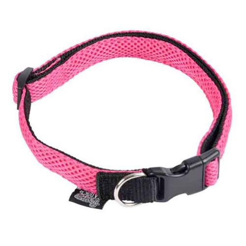 Collier pour Chien Respirant Mesh 25-35cm Rose