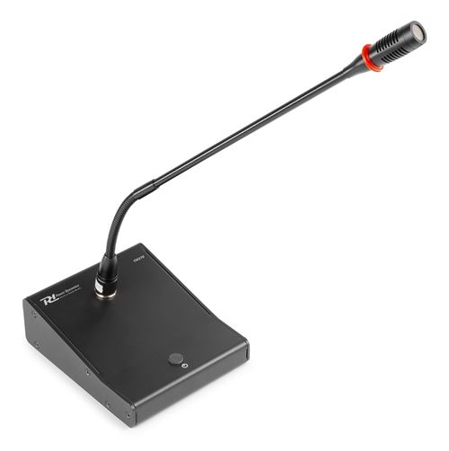Power Dynamics Tm370 - Microphone De Table - Noir, Micro Conférence Xlr, Volume Réglable, Corps Métallique Robuste