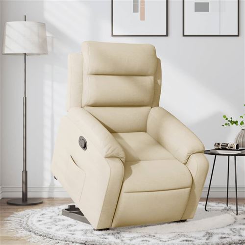 Non Communiqué Crème Vidaxl Fauteuil De Relaxation Inclinable Tissu