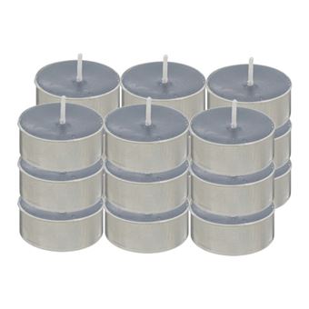 Lot De 18 Bougies Chauffe-plat Rondes Hugo Noires - 3.75 Cm - Pour Réchauds