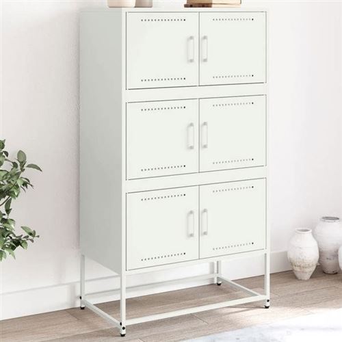 vidaXL - Buffet Haut - Acier - Rose - 68,5x38,5x123,5 cm - Image 2