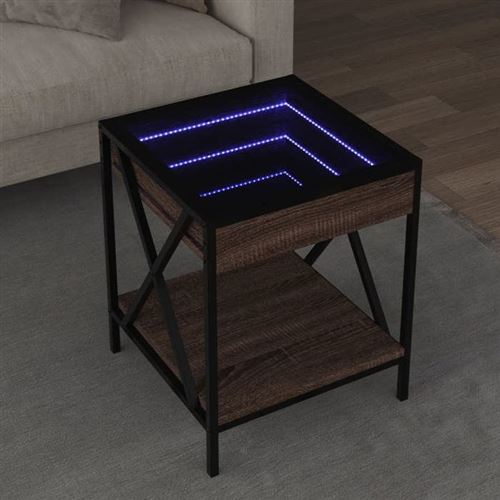 VIDAXL - Table basse - Infinity - Chêne - Marron - 40x40x49 cm - Image 2