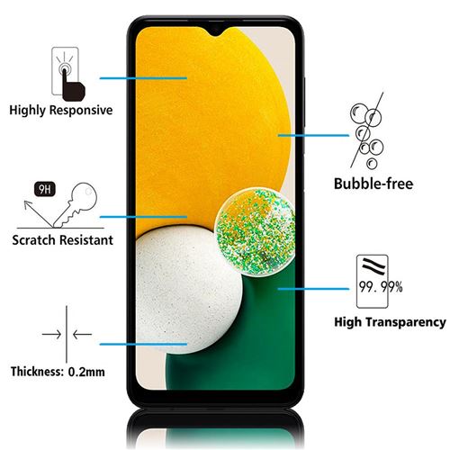 Achetez Anti-doigreprint Gradient Onti-drop Colorful pc + Tpu + Couvercle  de Téléphone en Verre Trempé Pour Samsung Galaxy A13 5G - Gradient Jaune de  Chine