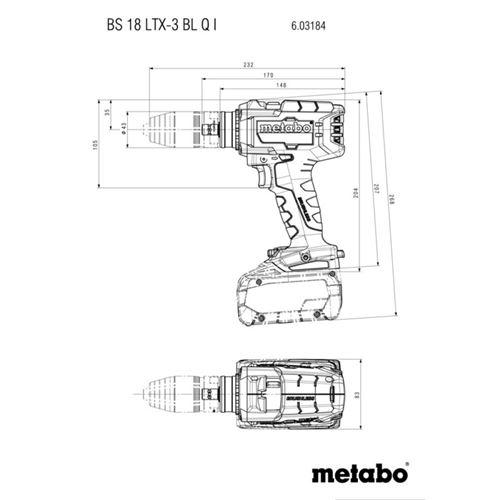 FUTURO Perceuse-visseuse sans fil 18 V, 2 x 4.0 Ah