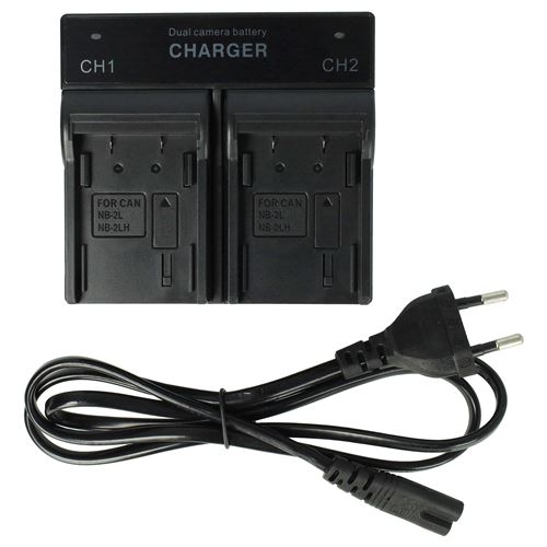 vhbw Chargeur double compatible avec Canon poignée alimentation BG-E7, BG-E6 caméra caméscope action-cam + témoin de charge 4.2 / 8.4 V