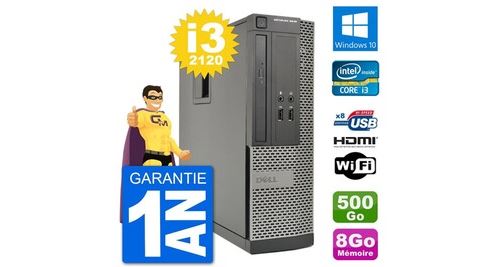 Pc dell optiplex 3010 sff i3-2120 ram 8go disque dur 500go hdmi windows 10 wifi