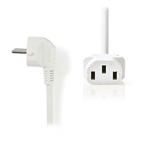 Nedis Modèle du produit : Câble d'alimentation pour PC, moniteur et onduleur blanc