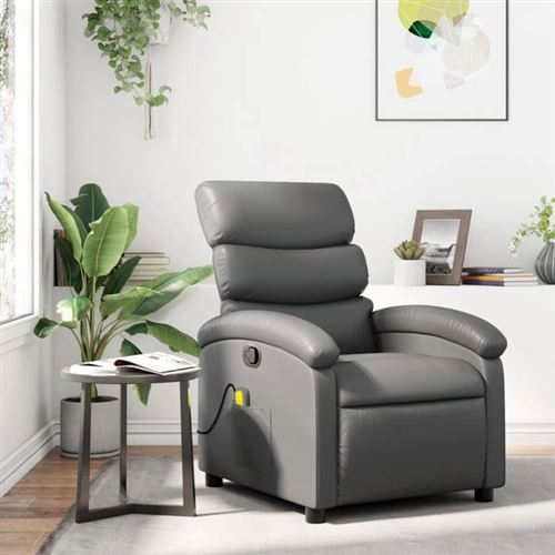 Vidaxl Gris Fauteuil De Massage Inclinable - Image 2