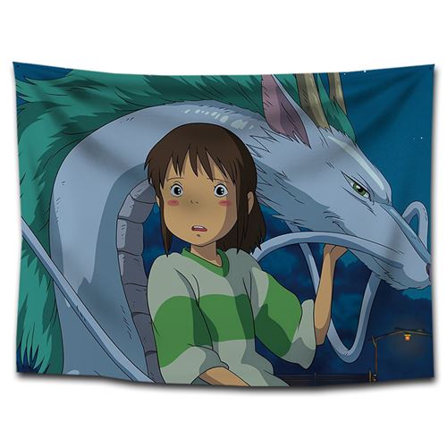 Tapisserie murale en polyester Le Voyage de Chihiro décorations pour la maison – 130*150cm (Chihiro)