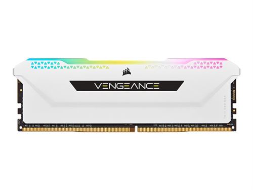 CORSAIR Vengeance RGB PRO SL - DDR4 - kit - 16 Go: 2 x 8 Go - DIMM 288 broches - 3200 MHz / PC4-25600 - CL16 - 1.35 V - mémoire sans tampon - non ECC - blanc