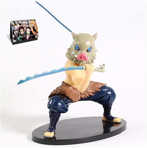 Figurine Demon Slayer Hashibira Inosuke 15.5 cm avec Calendrier Demon Slayer 2022 en français