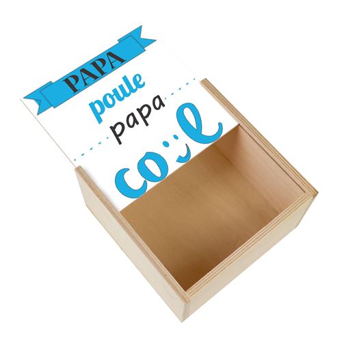 Boite Coffret en Bois - Fabulous - Papa Poule Papa