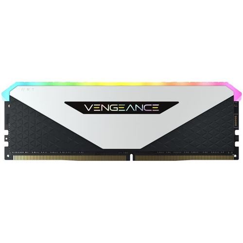 CORSAIR Vengeance RGB RT - DDR4 - kit - 32 Go: 2 x 16 Go - DIMM 288 broches - 3200 MHz / PC4-25600 - CL16 - 1.35 V - mémoire sans tampon - non ECC - blanc