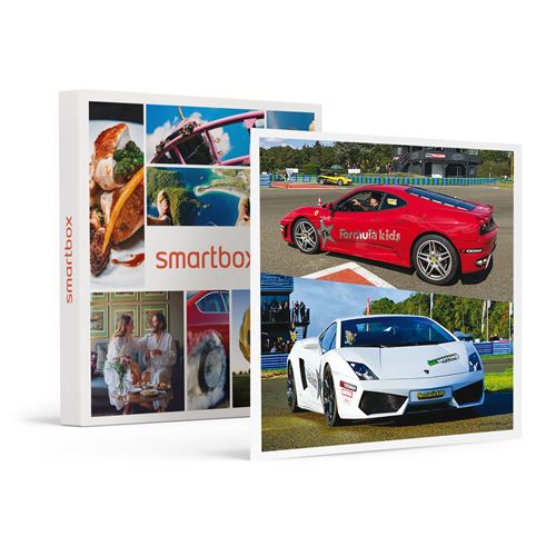 SMARTBOX - Coffret Cadeau Stage pilotage enfant : 4 tours de circuit au volant d'une Ferrari et d'une Lamborghini-Sport & Aventure