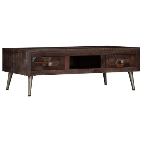 vidaXL Table basse Bois de récupération solide 100 x 60 x 35 cm