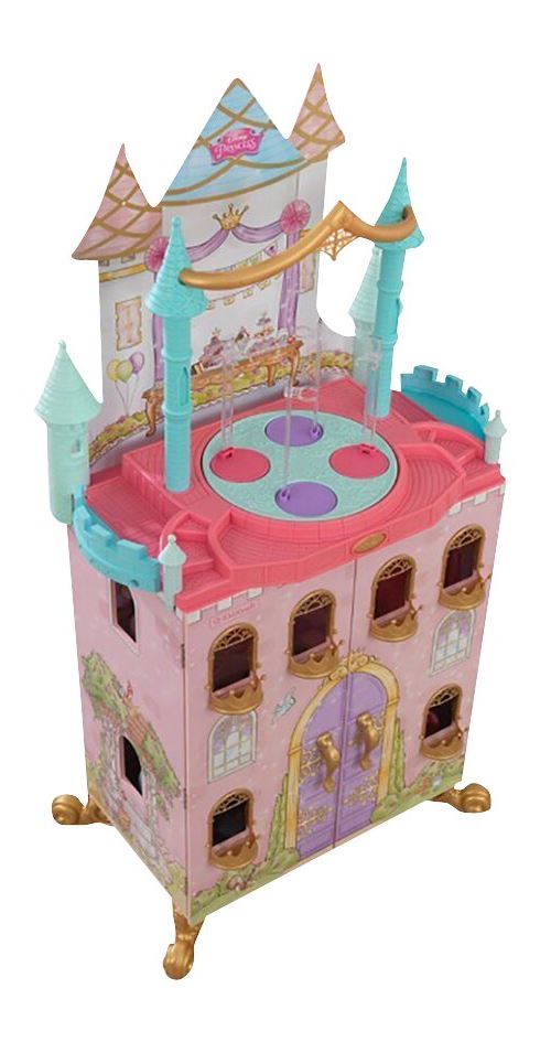 Maison Disney Princesses - MATTEL - Le Château Royal - 4 espaces de jeux -  Rose