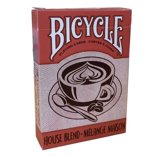 Bicycle HOUSE BLEND - Jeu de 56 cartes toilées plastifiées – format poker – 2 index standards