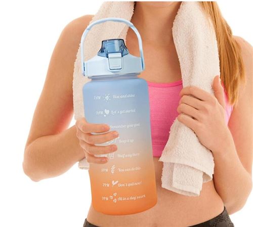 Gourde Motivante 500ml Avec Filtre - Marqueurs De Temps, étanche, Pour Enfant, Sport, Bureau