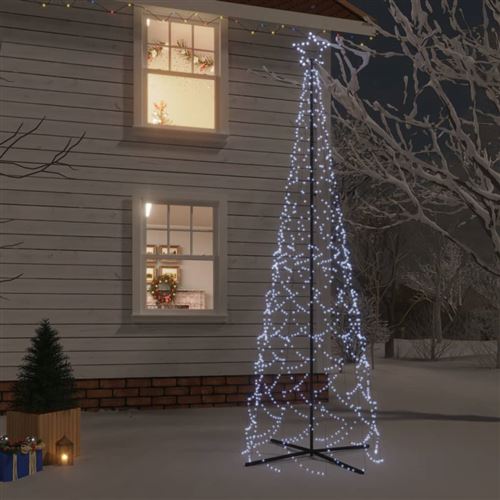 VidaXL Arbre de Noël cône 500 LED Blanc froid 100x300 cm