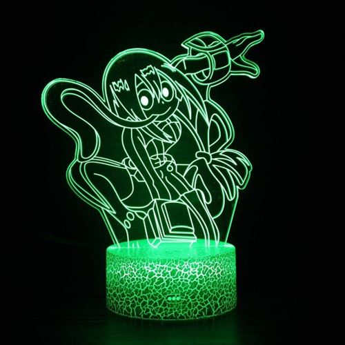 Lampe 3D Tactile Veilleuses Enfant MY1792 My Hero Académia 16 Couleurs avec Telecommande