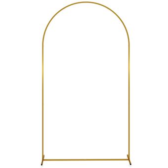 Arche De Mariage Carrée En Métal - Hauteur Réglable 1,09 à 3 M - Base Large, Couleur Jaune Moutarde - 2